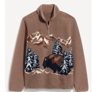 Old navy buffalo Sherpa zip fleece